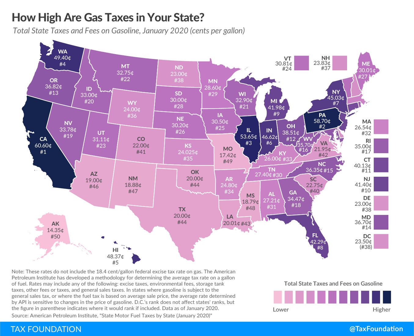 How high are gas taxes in your state? 2020 gas tax rates, 2020 state gas taxes